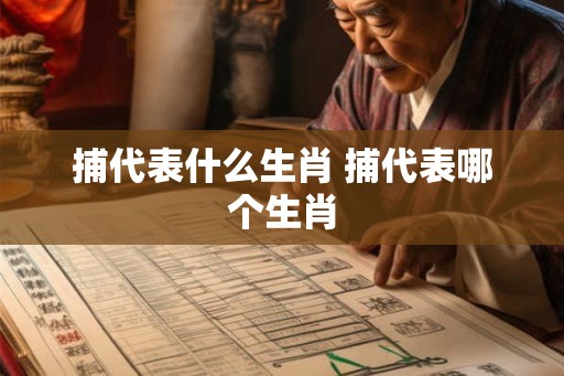 捕代表什么生肖 捕代表哪个生肖