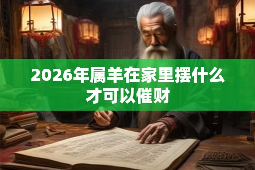 2026年属羊在家里摆什么才可以催财