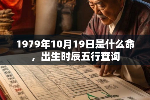 1979年10月19日是什么命，出生时辰五行查询