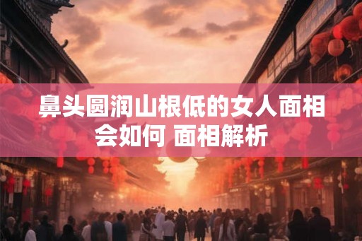 鼻头圆润山根低的女人面相会如何 面相解析 鼻头圆润山根低的女人面相会如何 面相解析