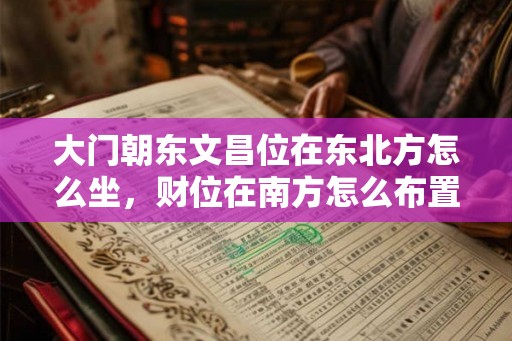 大门朝东文昌位在东北方怎么坐，财位在南方怎么布置？