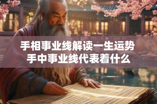 手相事业线解读一生运势 手中事业线代表着什么