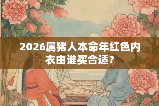 2026属猪人本命年红色内衣由谁买合适？
