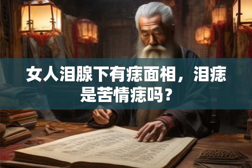 女人泪腺下有痣面相，泪痣是苦情痣吗？