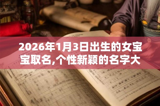 2026年1月3日出生的女宝宝取名,个性新颖的名字大全