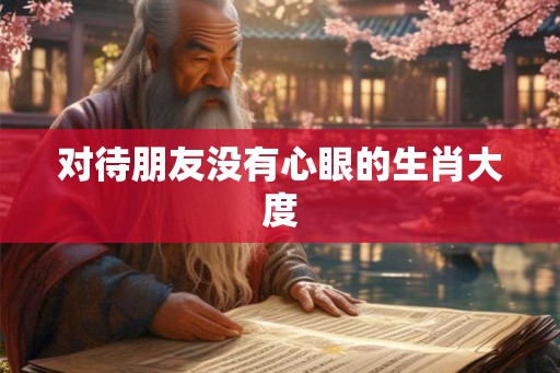 对待朋友没有心眼的生肖大度