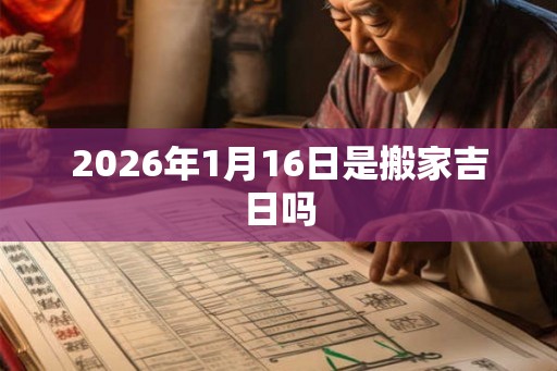 2026年1月16日是搬家吉日吗
