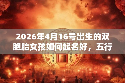2026年4月16号出生的双胞胎女孩如何起名好,五行属什么? 2026年4月16号出生的双胞胎女孩如何起名好,五行属什么?