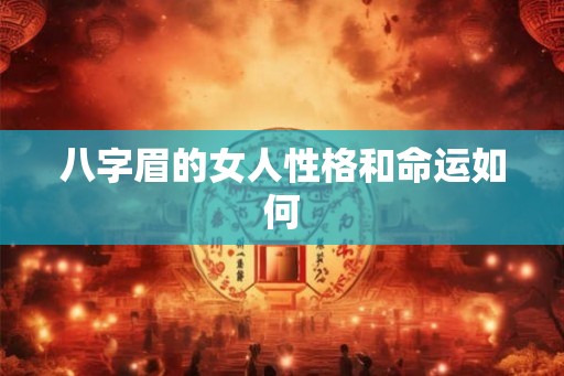 八字眉的女人性格和命运如何