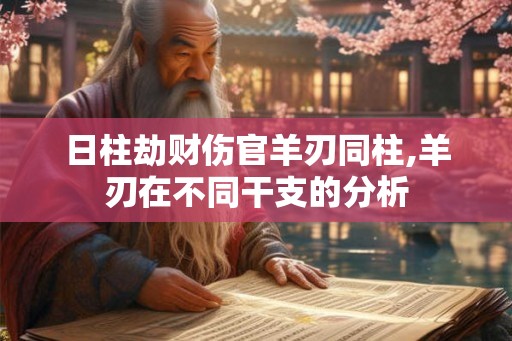日柱劫财伤官羊刃同柱,羊刃在不同干支的分析