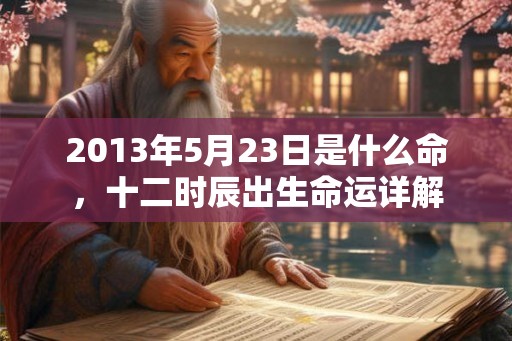 2013年5月23日是什么命，十二时辰出生命运详解