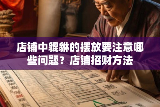 店铺中貔貅的摆放要注意哪些问题？店铺招财方法