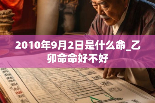 2010年9月2日是什么命_乙卯命命好不好