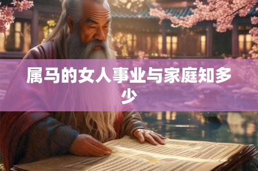 属马的女人事业与家庭知多少 属马的女人事业与家庭知多少