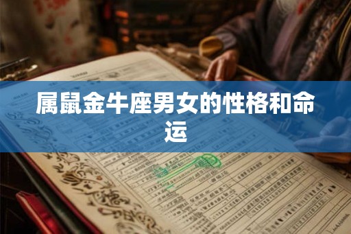 属鼠金牛座男女的性格和命运