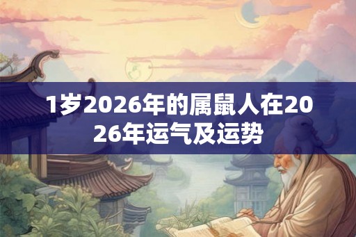 1岁2026年的属鼠人在2026年运气及运势