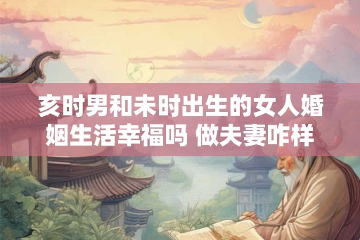 亥时男和未时出生的女人婚姻生活幸福吗 做夫妻咋样