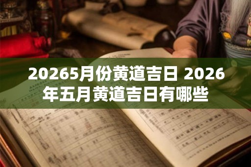 20265月份黄道吉日 2026年五月黄道吉日有哪些