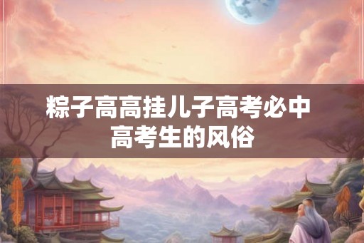 粽子高高挂儿子高考必中 高考生的风俗
