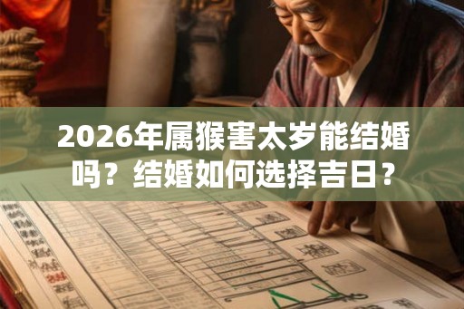 2026年属猴害太岁能结婚吗？结婚如何选择吉日？