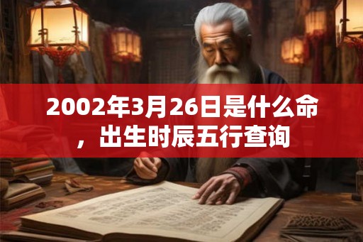 2002年3月26日是什么命，出生时辰五行查询