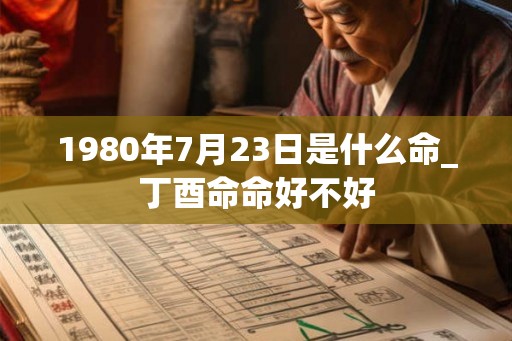 1980年7月23日是什么命_丁酉命命好不好