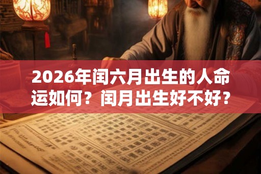 2026年闰六月出生的人命运如何?闰月出生好不好? 2026年闰六月出生的人命运如何?闰月出生好不好?