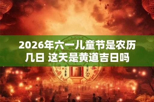 2026年六一儿童节是农历几日 这天是黄道吉日吗