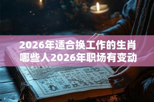 2026年适合换工作的生肖 哪些人2026年职场有变动