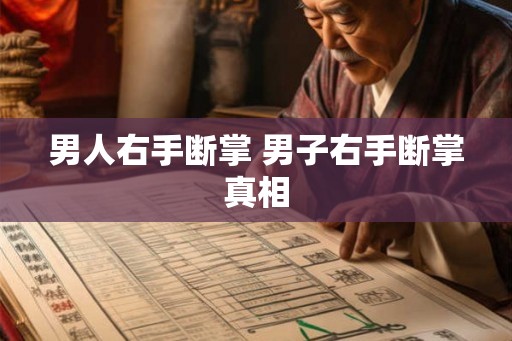 男人右手断掌 男子右手断掌真相
