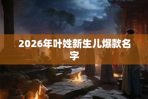 2026年叶姓新生儿爆款名字