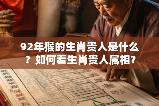 92年猴的生肖贵人是什么?如何看生肖贵人属相? 92年猴的生肖贵人是什么?如何看生肖贵人属相?
