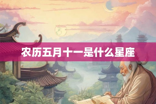 农历五月十一是什么星座