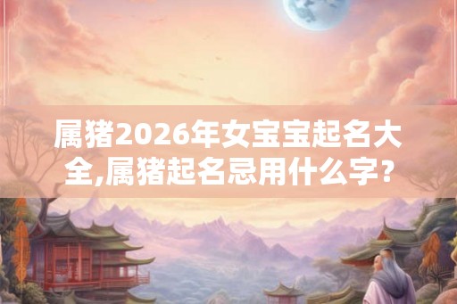 属猪2026年女宝宝起名大全,属猪起名忌用什么字？