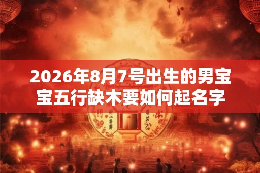 2026年8月7号出生的男宝宝五行缺木要如何起名字