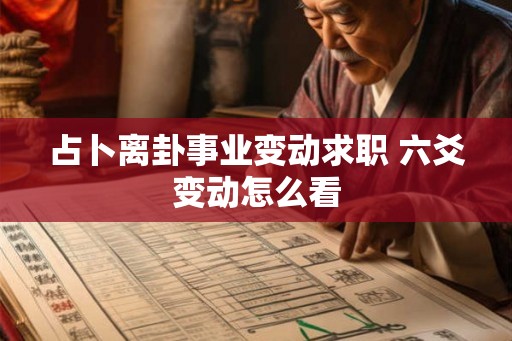 占卜离卦事业变动求职 六爻变动怎么看