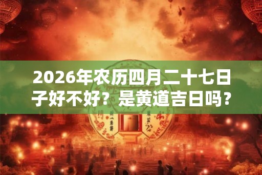 2026年农历四月二十七日子好不好？是黄道吉日吗？