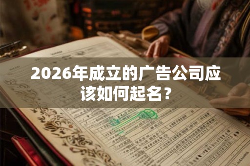 2026年成立的广告公司应该如何起名？
