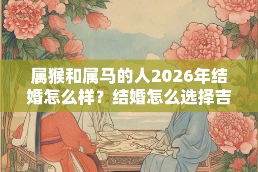 属猴和属马的人2026年结婚怎么样？结婚怎么选择吉日？