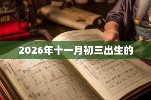 2026年十一月初三出生的