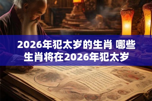 2026年犯太岁的生肖 哪些生肖将在2026年犯太岁