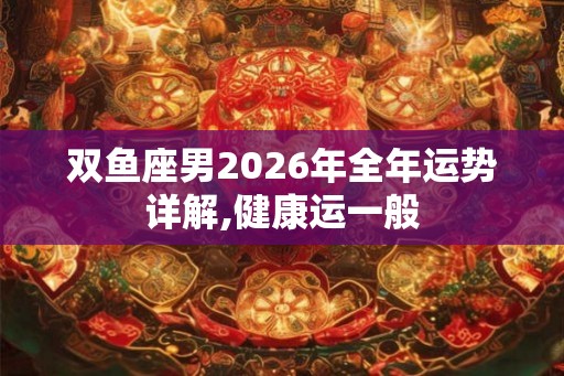 双鱼座男2026年全年运势详解,健康运一般
