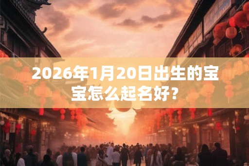 2026年1月20日出生的宝宝怎么起名好？