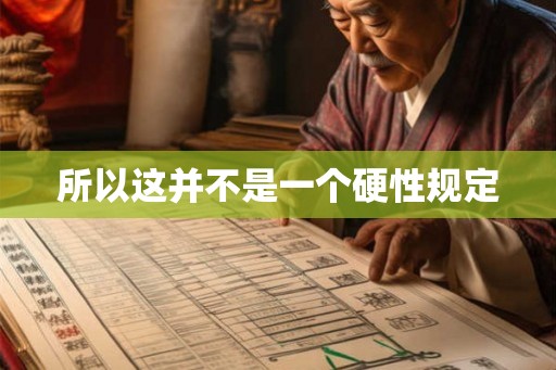 所以这并不是一个硬性规定 所以这并不是一个硬性规定