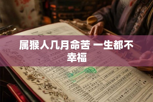 属猴人几月命苦 一生都不幸福