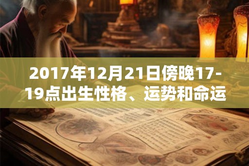 2017年12月21日傍晚17-19点出生性格、运势和命运