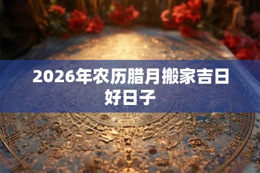 2026年农历腊月搬家吉日好日子