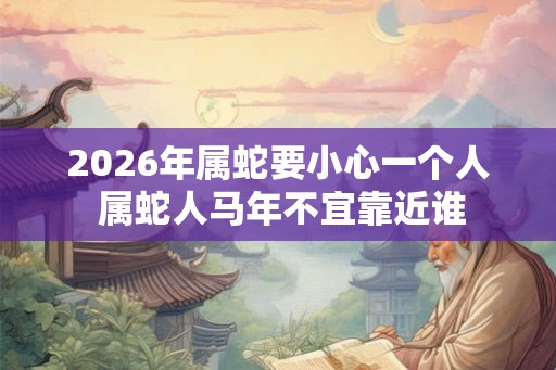 2026年属蛇要小心一个人 属蛇人马年不宜靠近谁