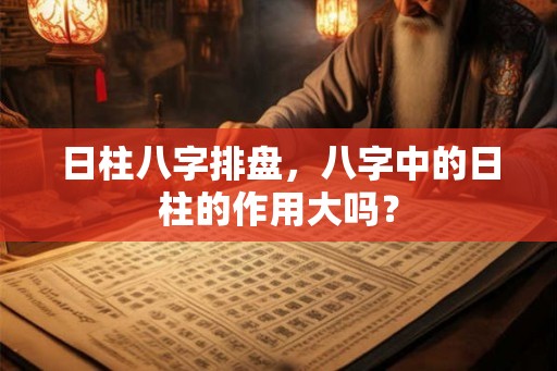 日柱八字排盘,八字中的日柱的作用大吗? 日柱八字排盘,八字中的日柱的作用大吗?