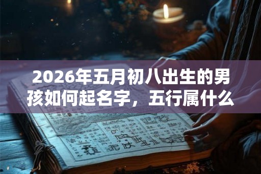 2026年五月初八出生的男孩如何起名字，五行属什么